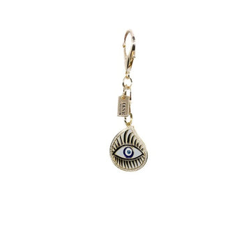 Gold Evil Eye Teardrop Metal Charm